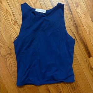 Blue Cropped Tank top.
